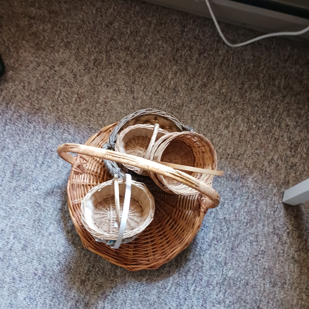 Rustic Woven Basket Collection - Natural Brown